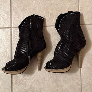 Open toe high heels boots size 35